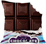 Cojín con forma de chocolatina