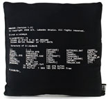 Cojín con forma de consola de MS-DOS
