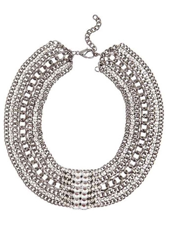 Collar de cristales y metal