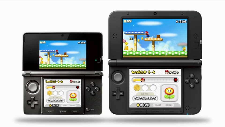 Comparativa de pantallas entre la Nintendo DS y la Nintendo DS XL