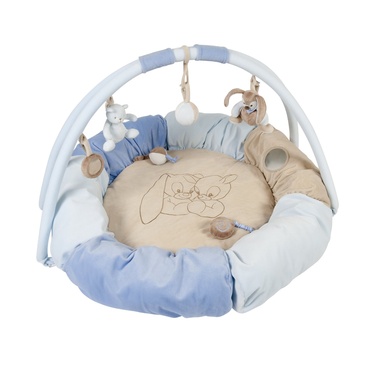 Gimnasio de bebe acolchado azul