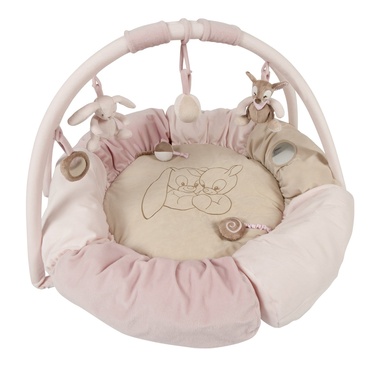 Gimnasio de bebe acolchado rosa