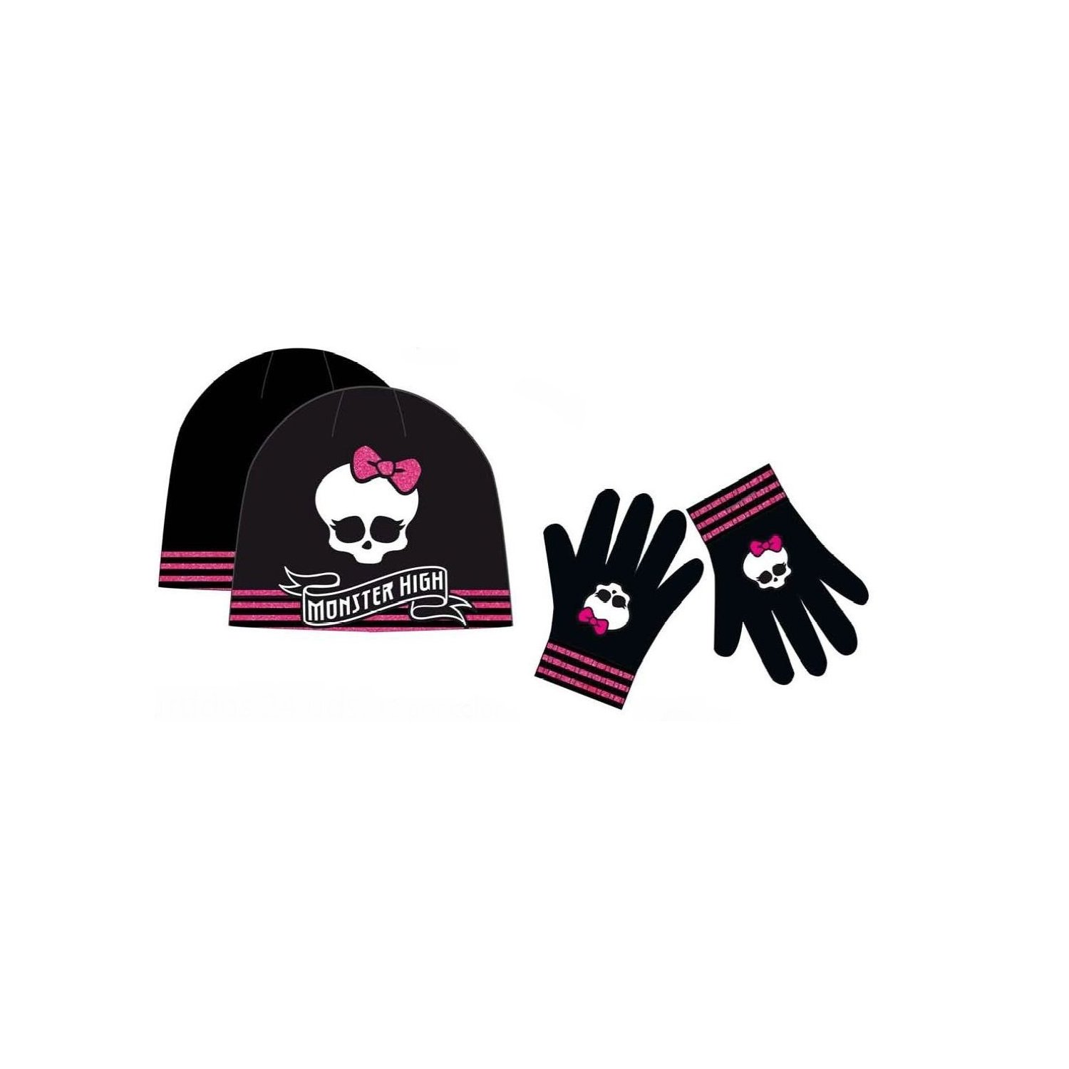 gorro y guantes de las Monster High