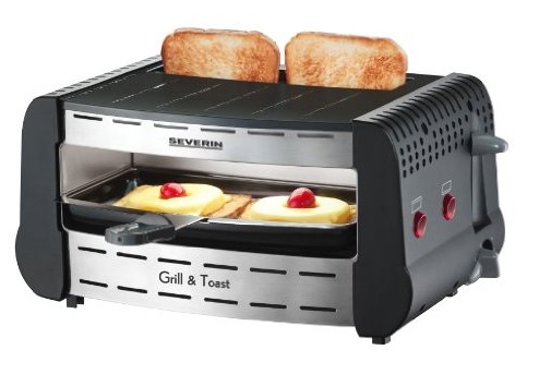 Tostadas y grill en el momento