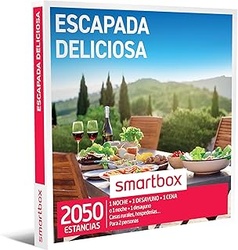 Smartbox Caja regalo Escapada deliciosa , Idea de regalo para parejas , 1 noche con desayuno y cena o detalle para 2 personas