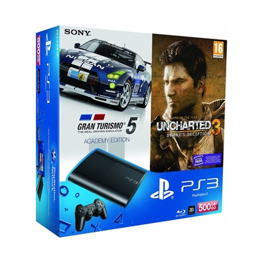 Pack PlayStation 3 - 500 GB + GT5 Academy + Uncharted 3 - Edición Game Of The Year