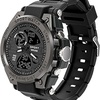 Relojes Digitales para Hombre, Reloj Analógico de Cuarzo, Relojes De Pulsera para Hombres con Correa de Caucho, Fecha, Impermeables, Luminoso Elegante Regalo para Hombre